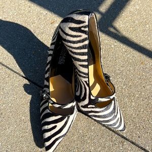 Michael Kors mohair zebra pumps sz7